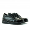 حذاء أطفال 154 جلد أسود مركب