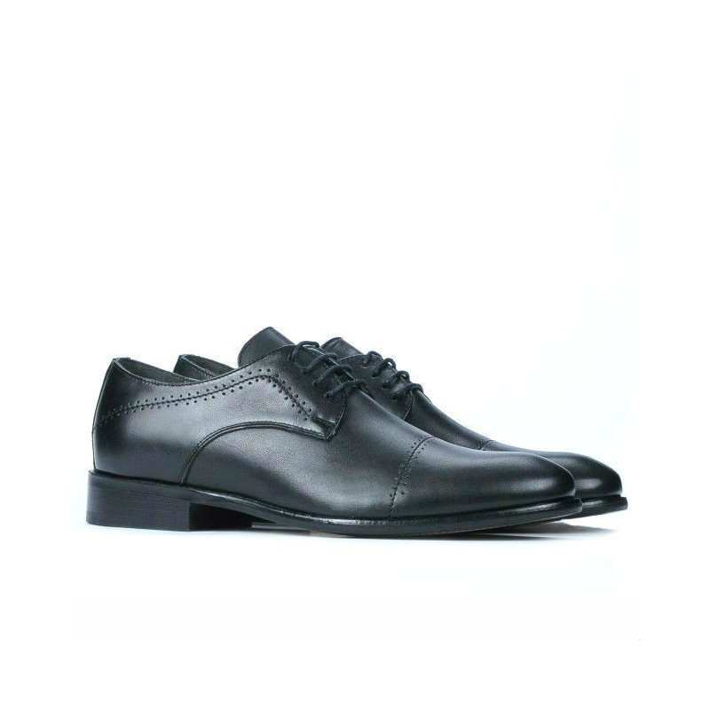 Men stylish, elegant shoes 822 black