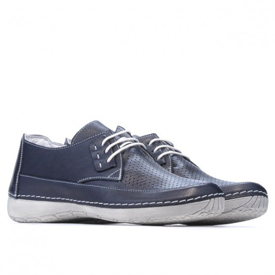 Women loafers, moccasins 672 indigo
