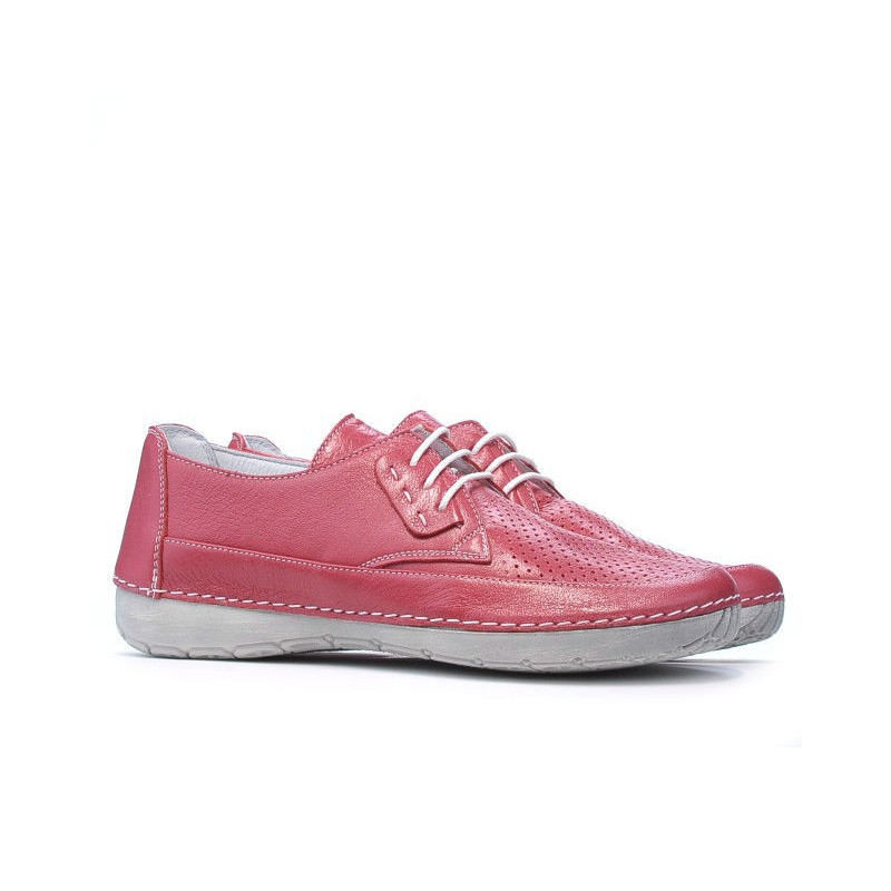Women loafers, moccasins 672 pink