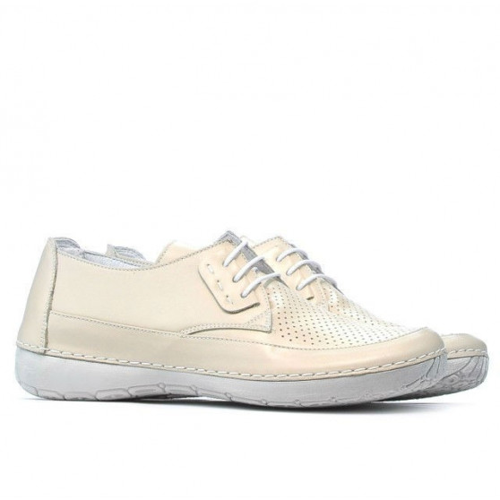 Women loafers, moccasins 672 beige