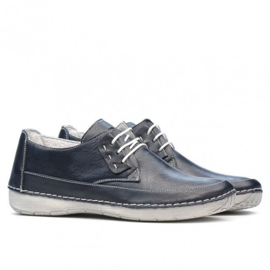 Women loafers, moccasins 672s indigo
