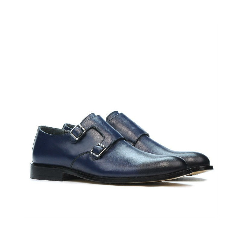Men stylish, elegant shoes 840 a indigo