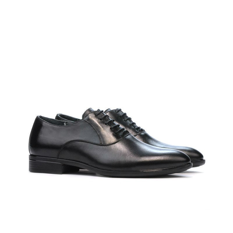 Men stylish, elegant shoes 876 black