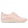 Women loafers, moccasins 688 nude