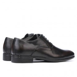 Men stylish, elegant shoes 876 a brown
