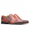 Men stylish, elegant shoes 877 a cognac