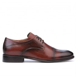 Men stylish, elegant shoes ( large size) 822m a cognac
