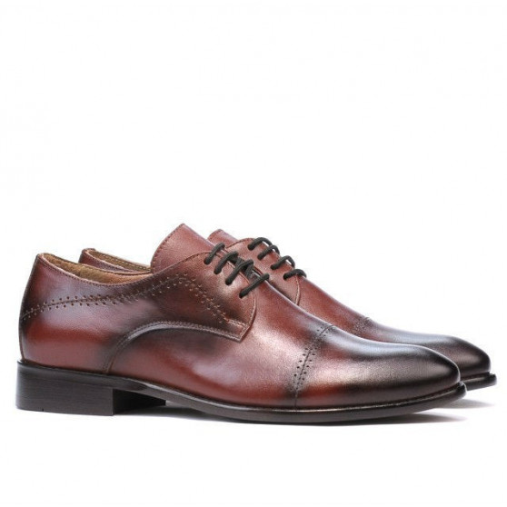 Men stylish, elegant shoes ( large size) 822m a cognac