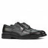 Men stylish, elegant shoes 896 black