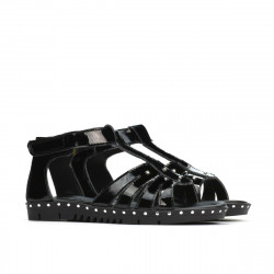 Small children sandals 66c patent black