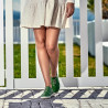 Women loafers, moccasins 688 green crud lifestyle