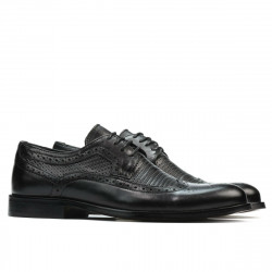 Men stylish, elegant shoes 904 black