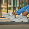 Women sport shoes 6015 white pearl combined