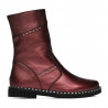 Children knee boots 3019 bordo pearl