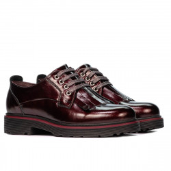 Women casual shoes 6025 patent bordo