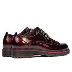 Women casual shoes 6025 patent bordo