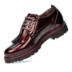 Women casual shoes 6025 patent bordo