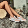 Women sport shoes 6024 pudra+white