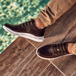 أحذية كاجوال/رياضية رجالية 917 بني داكن lifestyle