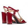 Women sandals 1258 patent burgundy