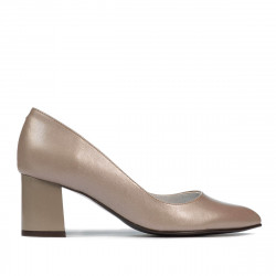 Women stylish, elegant shoes 1283 cappuccino