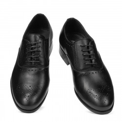 Men stylish, elegant shoes 932 black
