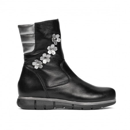 Small children knee boots 107c black combined