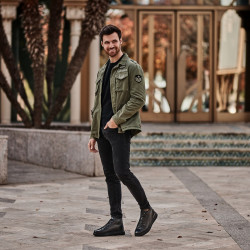 Men boots 4125 black combined lifestyle