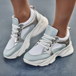 Women sport shoes 6038 bleu pearl combined