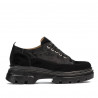 Women casual shoes 6043 black velour combined