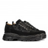 Women casual shoes 6043 black velour combined