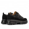 Women casual shoes 6043 black velour combined