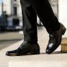 Men stylish, elegant shoes 908 black