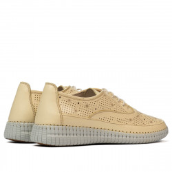 Women loafers, moccasins 6045 lemon
