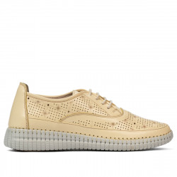 Women loafers, moccasins 6045 lemon