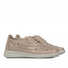 Women loafers, moccasins 6045 sand