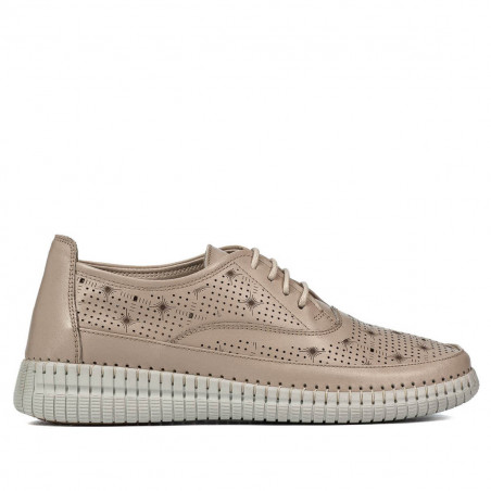Women loafers, moccasins 6045 sand