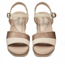 Women sandals 5087 beige combined
