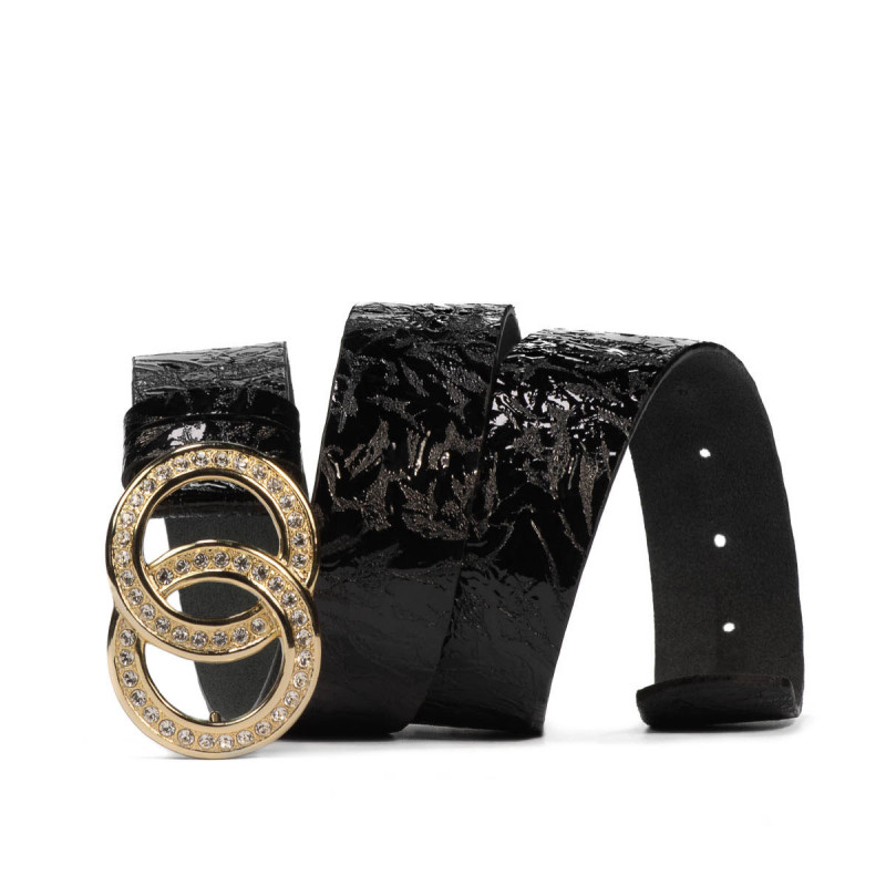 Women belt 09ld patent black