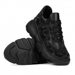 Women sport shoes 6053 black camuflaj combined