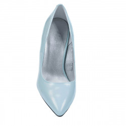 Women stylish, elegant shoes 1293 patent bleu