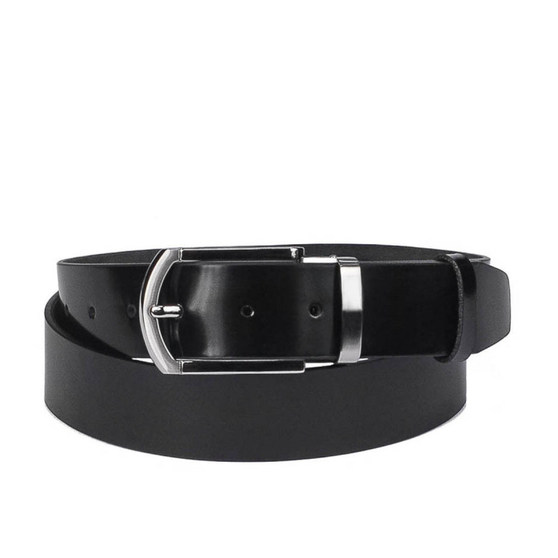 حزام رجالي 51b أسود لامع