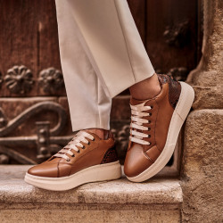 أحذية كاجوال/رياضية 6048 بني مدمج lifestyle