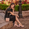 Women stylish, elegant shoes 1291 patent pink lifestyle