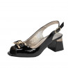Women sandals 1297 patent black