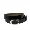 Women belt 35m black florantic