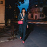 Women stylish, elegant shoes 1293 pink lifestyle
