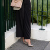 Women stylish, elegant shoes 1296 patent cappuccino lifestyle