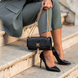 Women stylish, elegant shoes 1289 black lifestyle